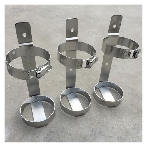 Oxygen Cylinder Rack, Heavy-Duty Stainless Steel Holder for Floor Mounting, Fits E/D/C/M9 Oxygen Tanks