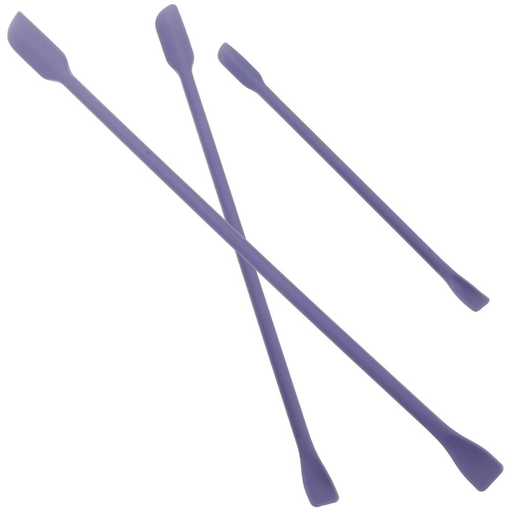 MOBUTOFU Small Makeup Spatula, 3-Piece Set, Durable Silicone, Double-Ended, for Lotion and Skincare