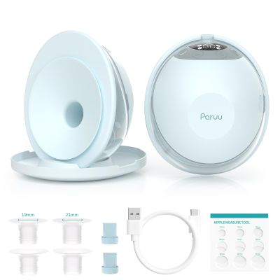 Paruu P20 Wearable Electric Breast Pump, 4 Modes, 12 Levels, Double-Sealed Flange, Light Green