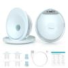 Paruu P20 Wearable Electric Breast Pump, 4 Modes, 12 Levels, Double-Sealed Flange, Light Green view 1