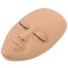 SOLUSTRE PVC Practice Head for Eyelash Extensions with Removable Eyelids, Khaki view 1