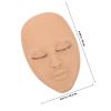 SOLUSTRE PVC Practice Head for Eyelash Extensions with Removable Eyelids, Khaki view 2