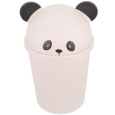 12L Panda-Shaped Trash Can with Plastic Lid