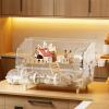 Hamster House - Two-Story Transparent Habitat with Wheel, Water Bottle, and Toilet view 3