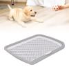 Asixxsix Puppy Potty Training Tray, Low-Entry Mesh Toilet with Removable Top Plate and Base, Gray view 2