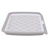 Asixxsix Puppy Potty Training Tray, Low-Entry Mesh Toilet with Removable Top Plate and Base, Gray view 4