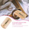 Alipis Double-Sided Fine-Tooth Bamboo Hair Comb, 2-Pack, for Scalp Cleaning, Easy Use, and Travel, Random Style view 3