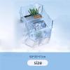 Reptile Feeding Box, Multi-Section Tank, Semi-Transparent Blue, 50 x 35 x 17 cm view 2