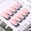 Ceboic 24-Piece Medium Square Black French Press-On Nails with Silver Glitter view 3