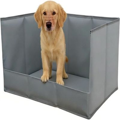 Puppy Potty Tray for Indoor Dog Toilet, Foldable, Gray