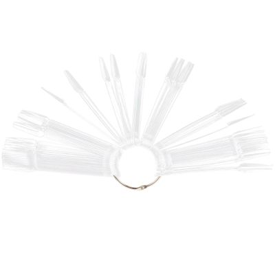 WRITWAA 100 Plastic Nail Display Tips for Nail Art Samples and Polish Color Display