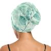 siphylline Satin Sleep Cap, Green Watercolor Branches and Leaves view 3