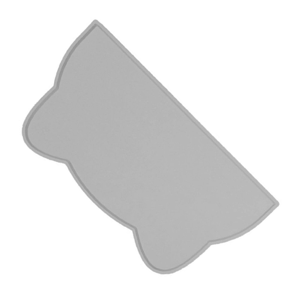 Alomejor Cat Feeding Mat, Soft, Waterproof Silicone, 9.8 x 17.3 Inches, for Dog and Cat Bowls (Grey)