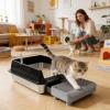 Cat Litter Box Ramp with Baffle System view 2