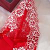 Genrico Sexy Mesh Lingerie Nightwear for Men, Women's Boudoir Nightwear, Sexy Women's Lingerie, Lace Babydoll with Robe, Red, Medium view 3