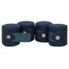 START Glitter Horse Bandages, 4-Piece Set, Fleece, Hook-and-Loop Closure, Storage Bag, Dark Blue, 400 cm view 1