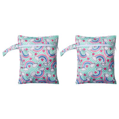 LOPUNER 2-Pack Polyester Diaper Storage Bags with Practical Hanging Design