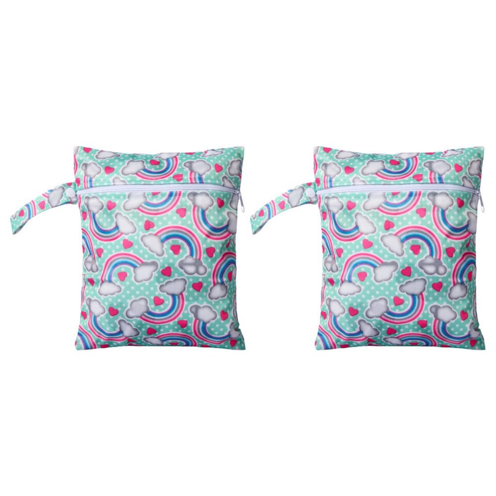 LOPUNER 2-Pack Polyester Diaper Storage Bags with Practical Hanging Design