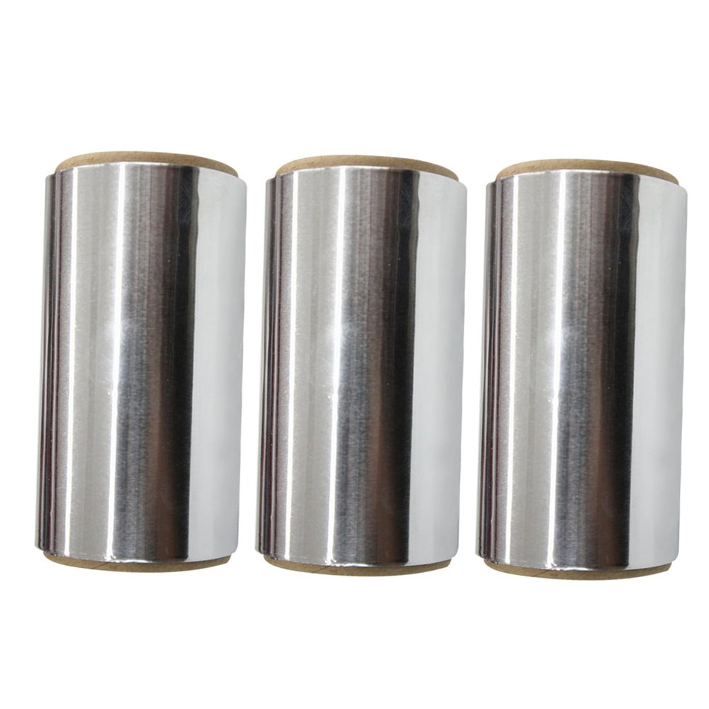 Salon Aluminum Foil, 3 Rolls, Silver, Tearable Without Scissors