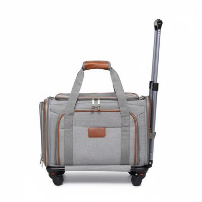 MotiveTech Pet Trolley with Wheels, Expandable Foldable Carrier for Dogs and Cats