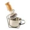 Cirraorive 3-Piece Men's Shaving Brush Set with Bowl and Stand, Style B view 1