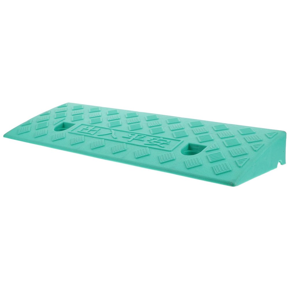 SOESFOUFU Green PE Curb Ramp for Driveways with Easy Installation and Portable Design for Door Thresholds and Home Entrances