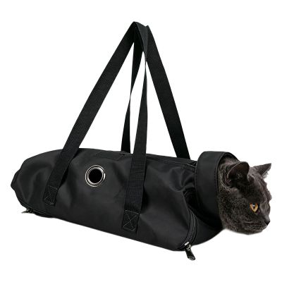 Cat Restraint Bag, Durable Washable Carrier, Versatile Grooming Tool with Safety Zipper
