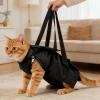 Cat Restraint Bag, Durable Washable Carrier, Versatile Grooming Tool with Safety Zipper view 3