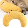 Soft and Safe Dog Neck Pillow, Moon-Shaped Pet Cushion for Improved Sleep, Comfortable U-Shaped Cat Pillow, Suitable for All Pets (Light Yellow) view 4