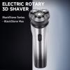 Naroote Waterproof Cordless Electric Beard Trimmer with 3 Shaving Heads, USB Rechargeable and LED Display view 3