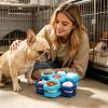 Anti-Gulp Dog Bowl with Rotating Multi-Level Lick Plate view 2