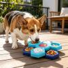 Slow Feeder Dog Bowl with Rotating Multi-Level Lick Plate view 2