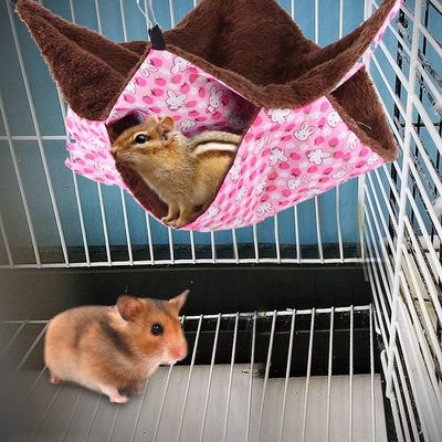 Alomejor Pink Rabbit Hammock for Small Pets