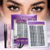 Natural-Looking LUXEBOLD Eyelash Extensions Set, 140-Piece Lash Cluster Kit view 1