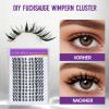 Natural-Looking LUXEBOLD Eyelash Extensions Set, 140-Piece Lash Cluster Kit view 2