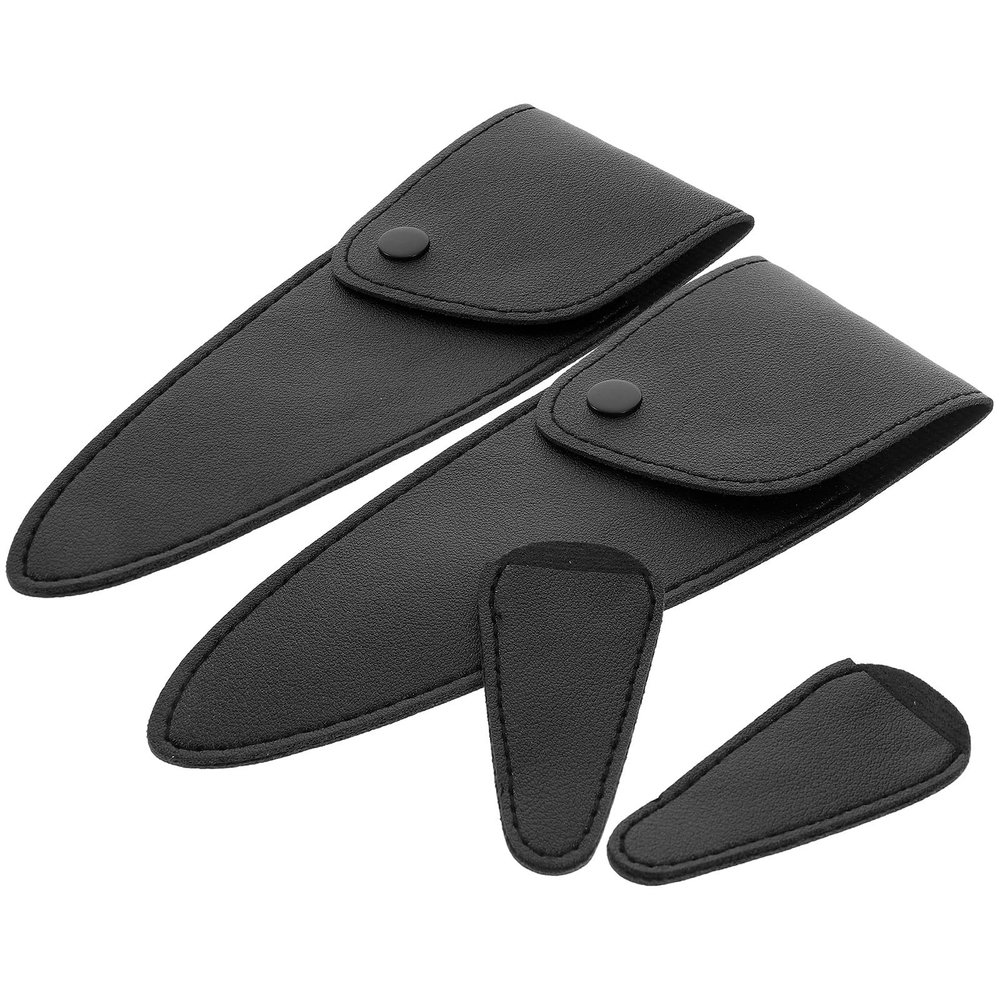 4-Pack Black PU Scissor Cases for Kitchen and Poultry Scissors