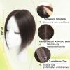 Human Hair Topper for Women with Thinning Hair, 3 x 4.5-Inch Improved Swiss Lace Base, Medium Auburn Brown view 4