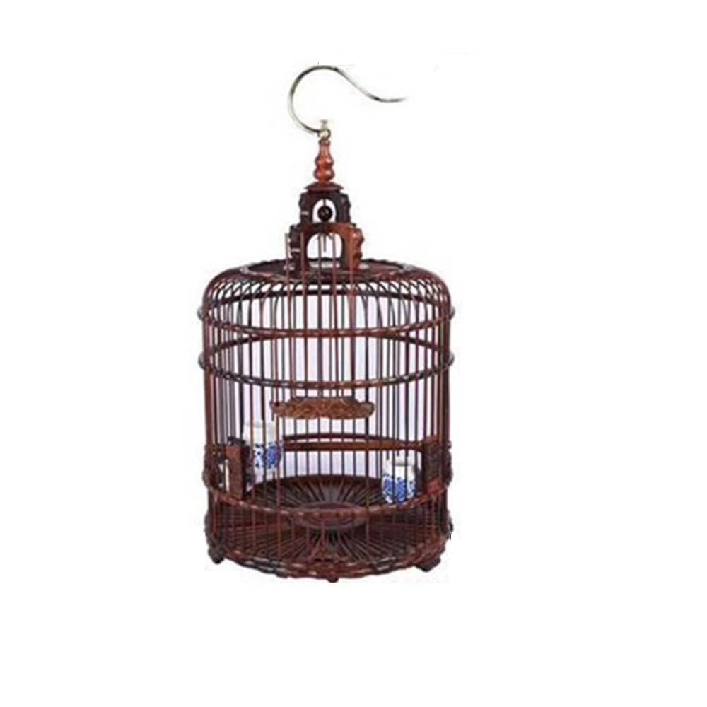 Mahogany Bird Cage, Handmade Round Breeding Cage, Small