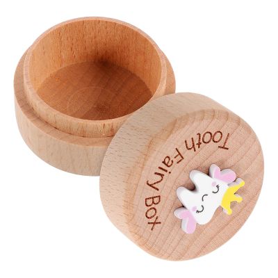 Gadpiparty Wooden Baby Tooth and Hair Keepsake Box, Brown