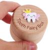 Gadpiparty Wooden Baby Tooth and Hair Keepsake Box, Brown view 4