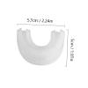 ADOCARN Replacement Brush Heads, 2-Pack, White Silicone, U-Shaped view 2