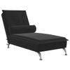 Lumanois Massage Chaise Lounge with Neck Roll, Black Velvet, 14.65 kg, 379455 view 2