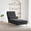Lumanois Massage Chaise Lounge with Neck Roll, Black Velvet, 14.65 kg, 379455 view 3