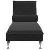 Lumanois Massage Chaise Lounge with Neck Roll, Black Velvet, 14.65 kg, 379455 view 4