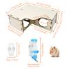 JASFLY Hamster House 22 x 17 x 8 cm, 3-Room Multi-Chamber House with Blue 125 ml Water Bottle view 2