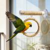 Bird Perch with Suction Cup, Portable Parrot Stand for Travel and Bathing view 3