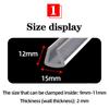 Flexible Transparent U-Channel Rubber Edge Guard, 15 x 12 mm and 17.5 m, 10 (15 mm x 12 mm × 5 m) view 2