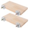 2-Pack Natural Wood Bird Perches with Swing for Cages view 1