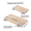 2-Pack Natural Wood Bird Perches with Swing for Cages view 4