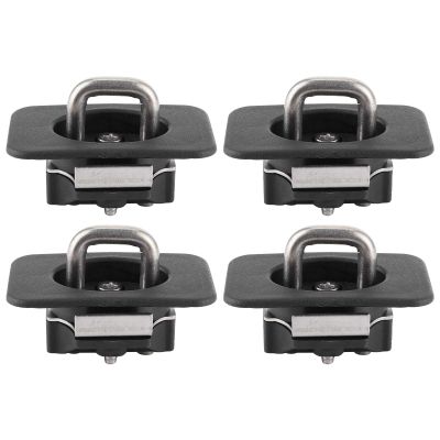 KUIDAMOS Stainless Steel Tie-Down Anchor Rings, Durable, 450 kg Capacity, Easy Installation, 4-Piece Set for Car Accessories